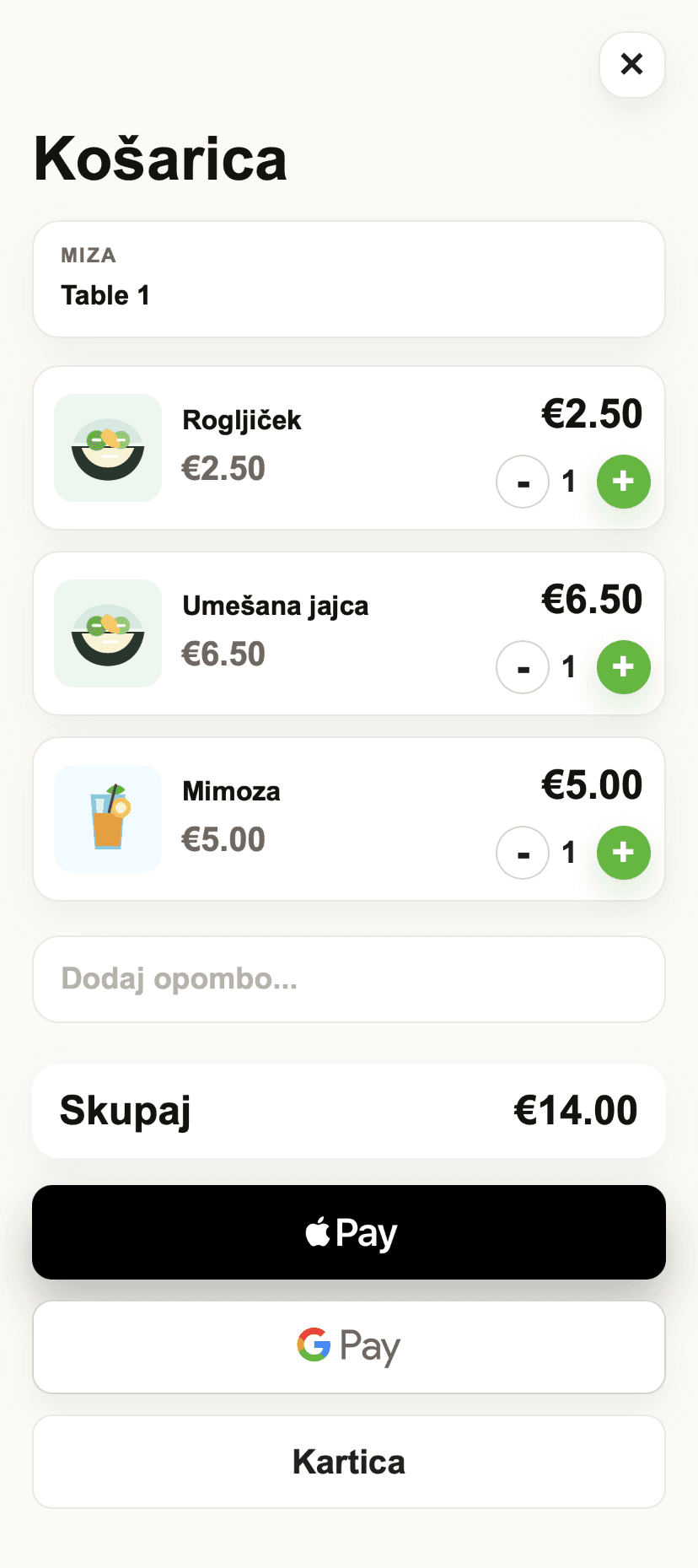 Zaslon s košarico